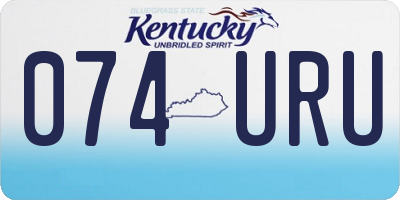 KY license plate 074URU