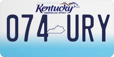 KY license plate 074URY