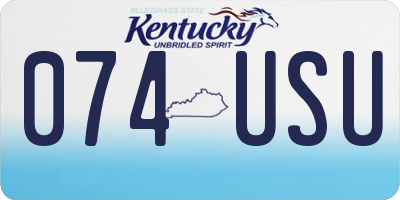 KY license plate 074USU
