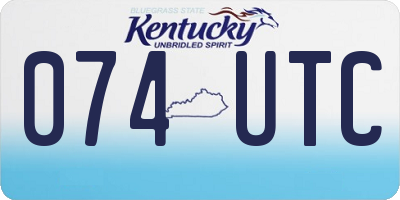 KY license plate 074UTC