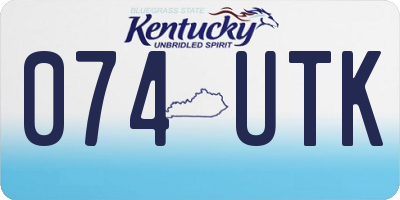 KY license plate 074UTK