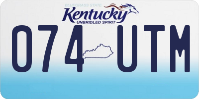 KY license plate 074UTM
