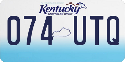 KY license plate 074UTQ