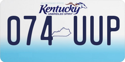 KY license plate 074UUP