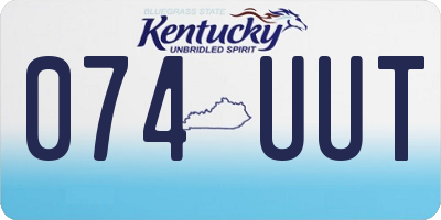 KY license plate 074UUT