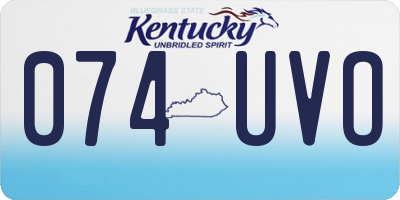 KY license plate 074UVO