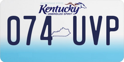 KY license plate 074UVP