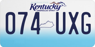 KY license plate 074UXG