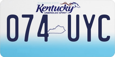 KY license plate 074UYC