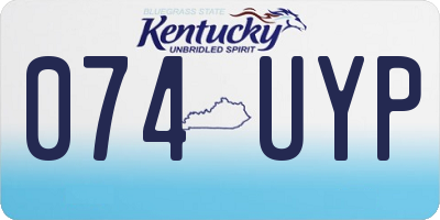 KY license plate 074UYP