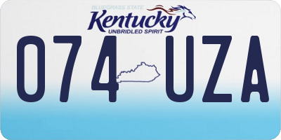 KY license plate 074UZA