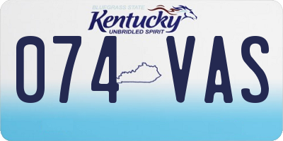 KY license plate 074VAS