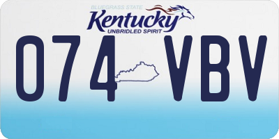 KY license plate 074VBV