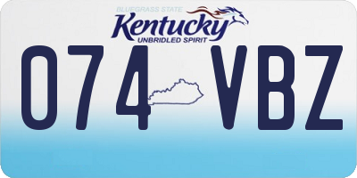 KY license plate 074VBZ