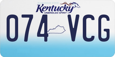 KY license plate 074VCG