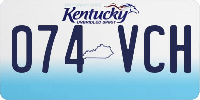 KY license plate 074VCH