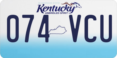 KY license plate 074VCU
