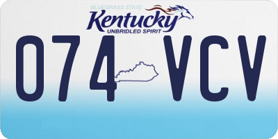KY license plate 074VCV