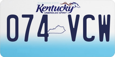 KY license plate 074VCW