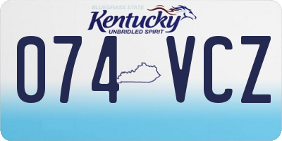 KY license plate 074VCZ
