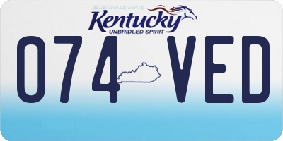 KY license plate 074VED
