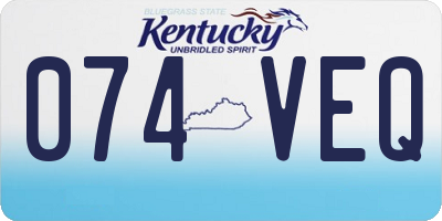 KY license plate 074VEQ