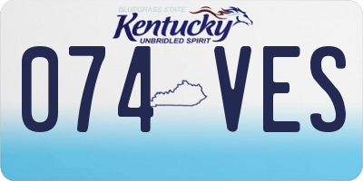 KY license plate 074VES