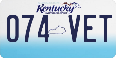 KY license plate 074VET