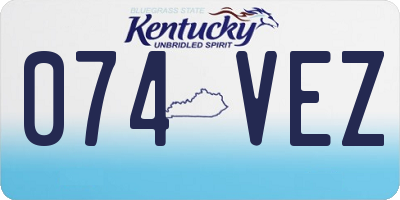 KY license plate 074VEZ