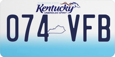 KY license plate 074VFB