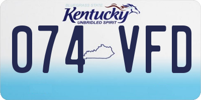 KY license plate 074VFD