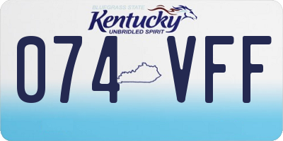 KY license plate 074VFF