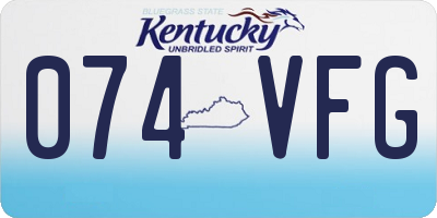 KY license plate 074VFG