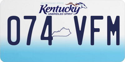 KY license plate 074VFM