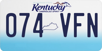 KY license plate 074VFN
