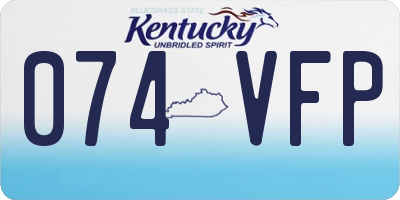 KY license plate 074VFP