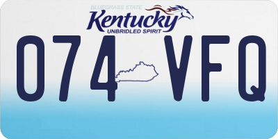 KY license plate 074VFQ