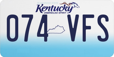 KY license plate 074VFS