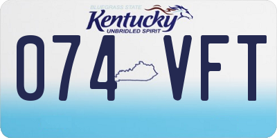 KY license plate 074VFT