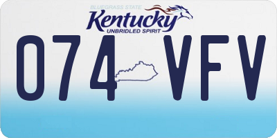 KY license plate 074VFV