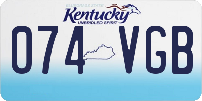 KY license plate 074VGB