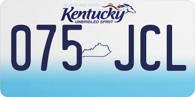 KY license plate 075JCL