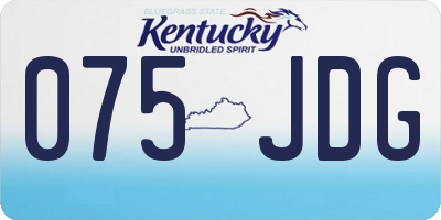 KY license plate 075JDG