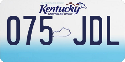 KY license plate 075JDL
