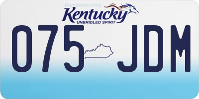 KY license plate 075JDM