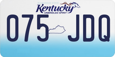 KY license plate 075JDQ