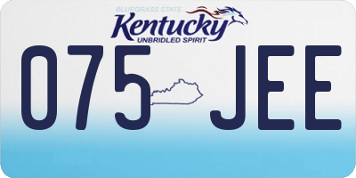 KY license plate 075JEE