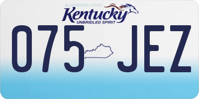 KY license plate 075JEZ