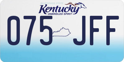 KY license plate 075JFF