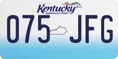 KY license plate 075JFG